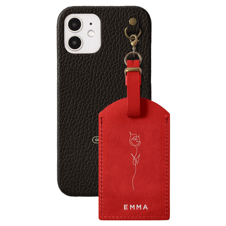 Genuine Leather Tochigi Leather Mostro Message Tag Charm Back Case Xperia Series