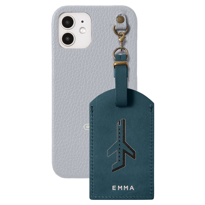 Genuine Leather Tochigi Leather Mostro Message Tag Charm Back Case AQUOS Series