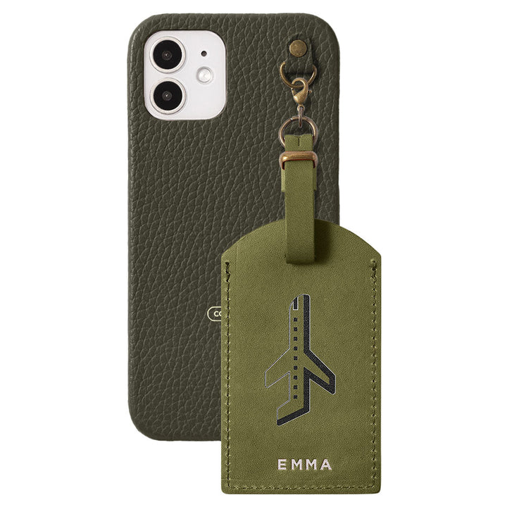 Genuine Leather Tochigi Leather Mostro Message Tag Charm Back Case AQUOS Series