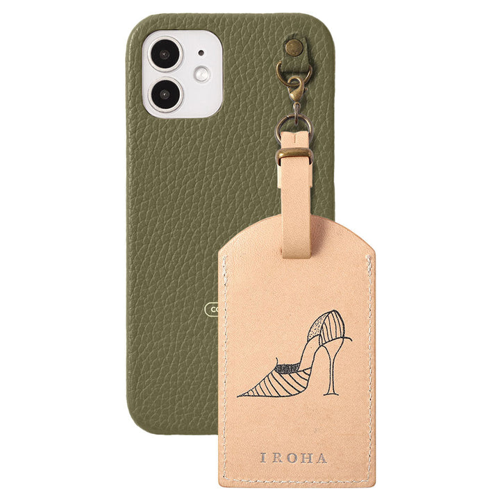 Genuine Leather Tochigi Leather Mostro Message Tag Charm Back Case AQUOS Series