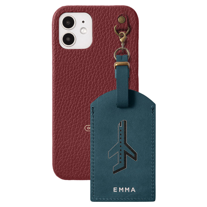 Genuine Leather Tochigi Leather Mostro Message Tag Charm Back Case AQUOS Series