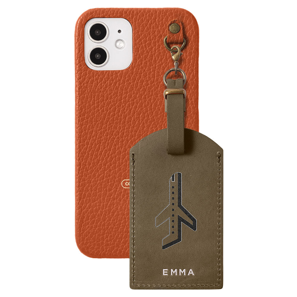 Genuine Leather Tochigi Leather Mostro Message Tag Charm Back Case Xperia Series