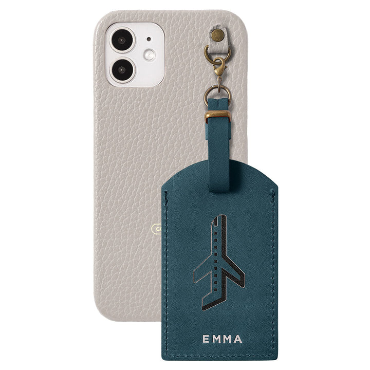 Genuine Leather Tochigi Leather Mostro Message Tag Charm Back Case AQUOS Series