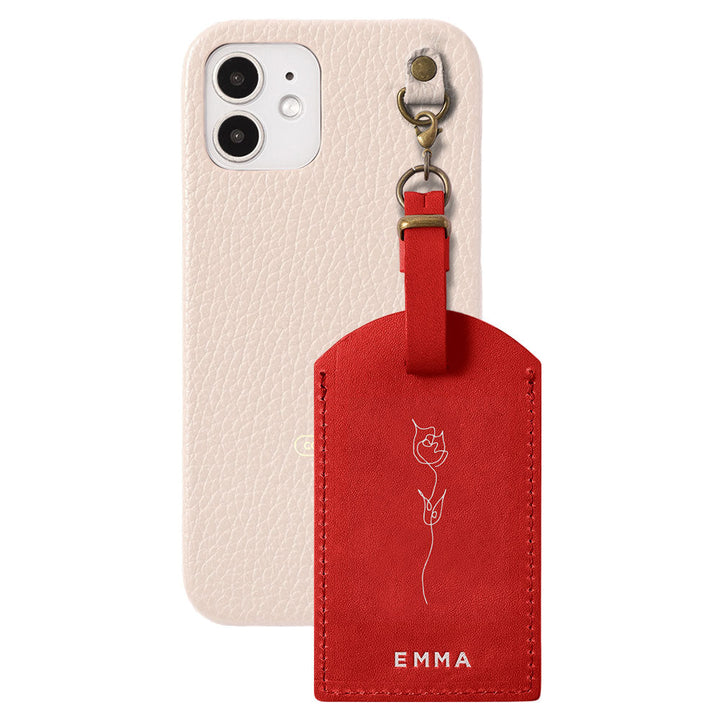 Genuine Leather Tochigi Leather Mostro Message Tag Charm Back Case Xperia Series