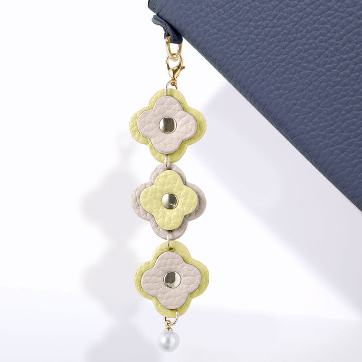 Genuine Leather 32 Colors Italian Shrink Leather Triple Flower Charm Wallet Case Xperia Series