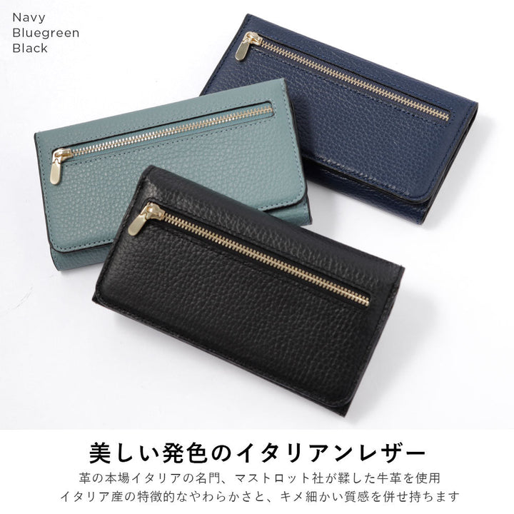 Genuine leather Italian shrink leather tri-fold case with zipper pocket, notebook style, for Google Pixel series