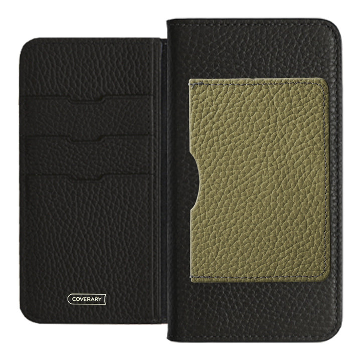 Genuine leather 32 colors Italian shrink leather with a single front pocket notebook-style case for iPhone series
