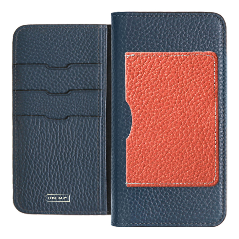 Genuine leather 32 colors Italian shrink leather Front single pocket Notebook-style case Xperia series