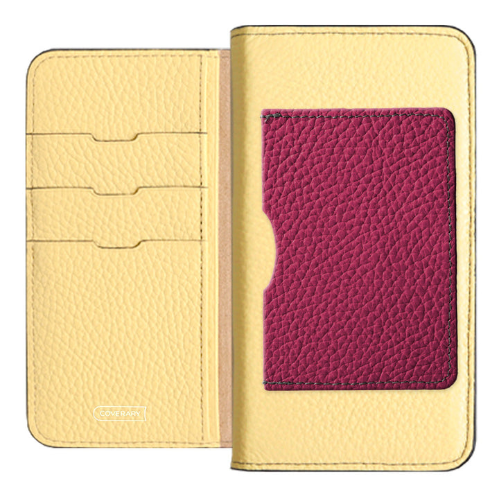 Genuine leather 32 colors Italian shrink leather with a single front pocket notebook-style case for iPhone series