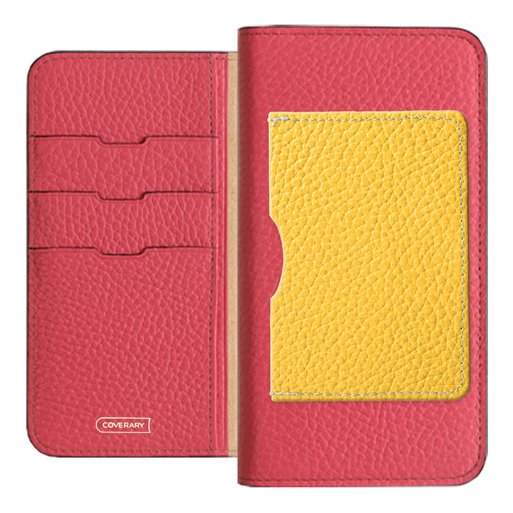 Genuine leather 32 colors Italian shrink leather Front single pocket Notebook-style case AQUOS series