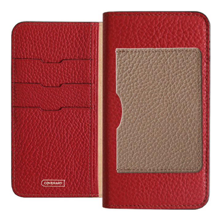 Genuine leather 32 colors Italian shrink leather Front single pocket Notebook-style case Xperia series
