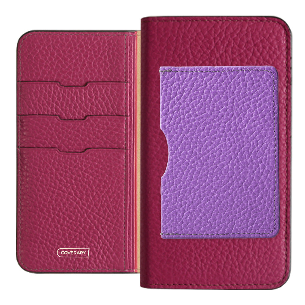 Genuine leather 32 colors Italian shrink leather Front single pocket Notebook-style case AQUOS series