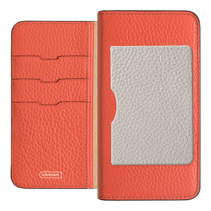 Genuine leather 32 colors Italian shrink leather Front single pocket Notebook-style case Xperia series