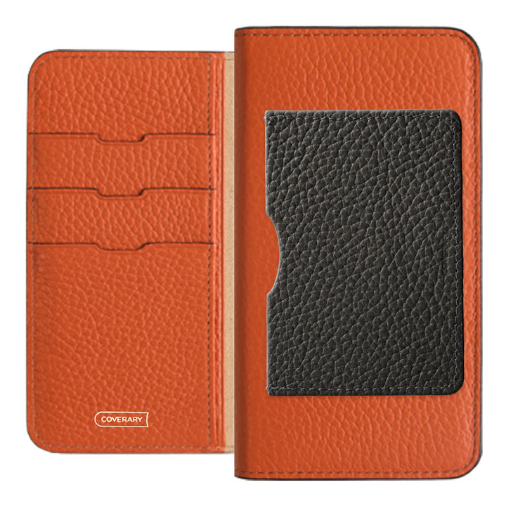 Genuine leather 32 colors Italian shrink leather with a single front pocket notebook-style case for iPhone series