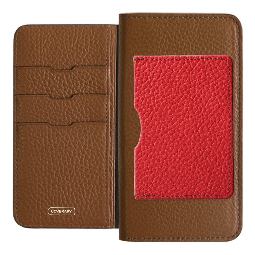 Genuine leather 32 colors Italian shrink leather Front single pocket Notebook-style case Xperia series