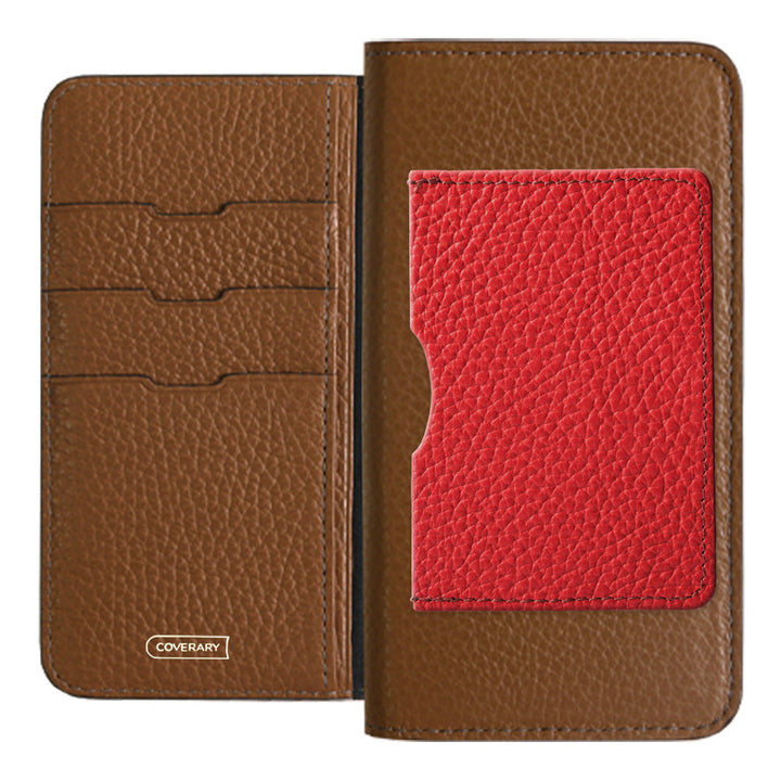Genuine leather 32 colors Italian shrink leather Front single pocket Notebook-style case Xperia series