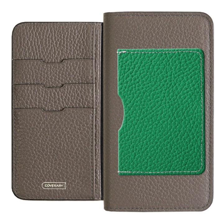 Genuine leather 32 colors Italian shrink leather with a single front pocket notebook-style case for iPhone series