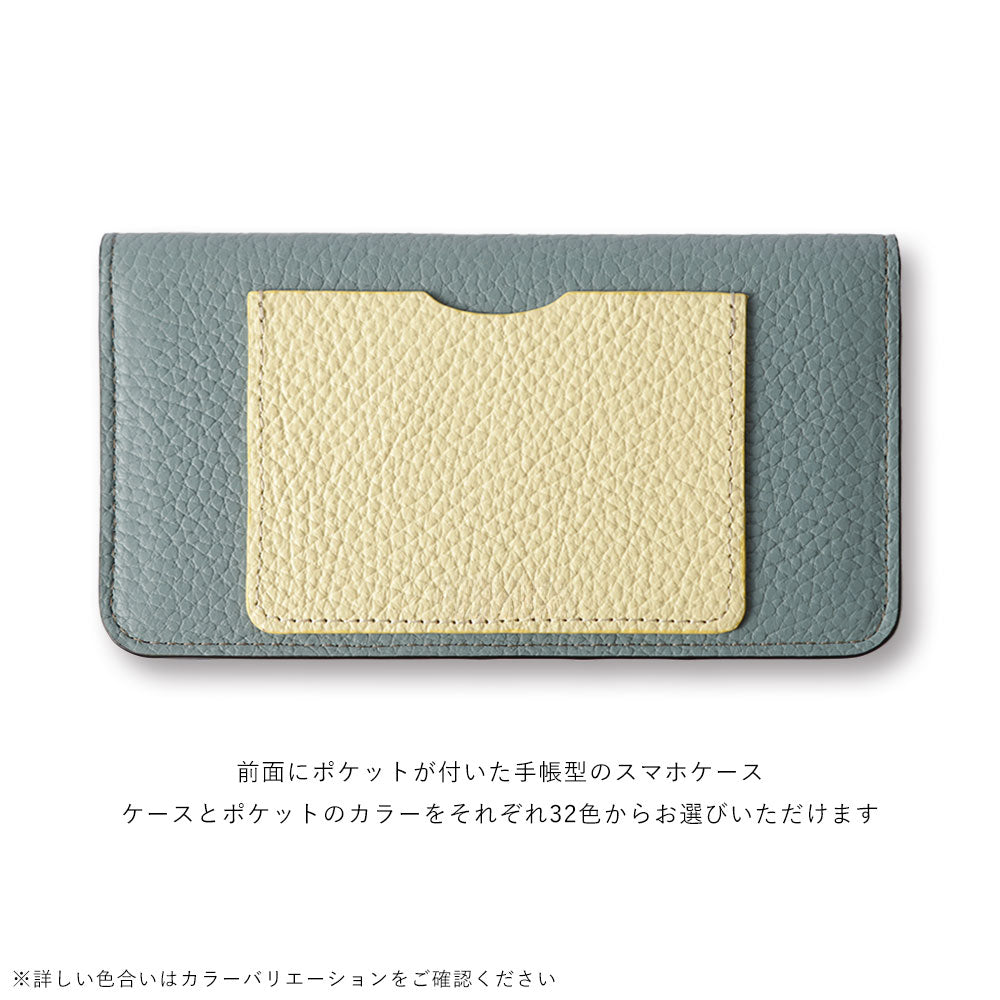 Genuine leather 32 colors Italian shrink leather with a single front pocket notebook-style case for iPhone series