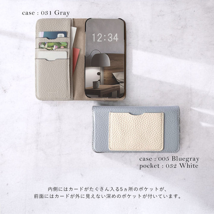 Genuine leather 32 colors Italian shrink leather Front single pocket Notebook-style case Xperia series