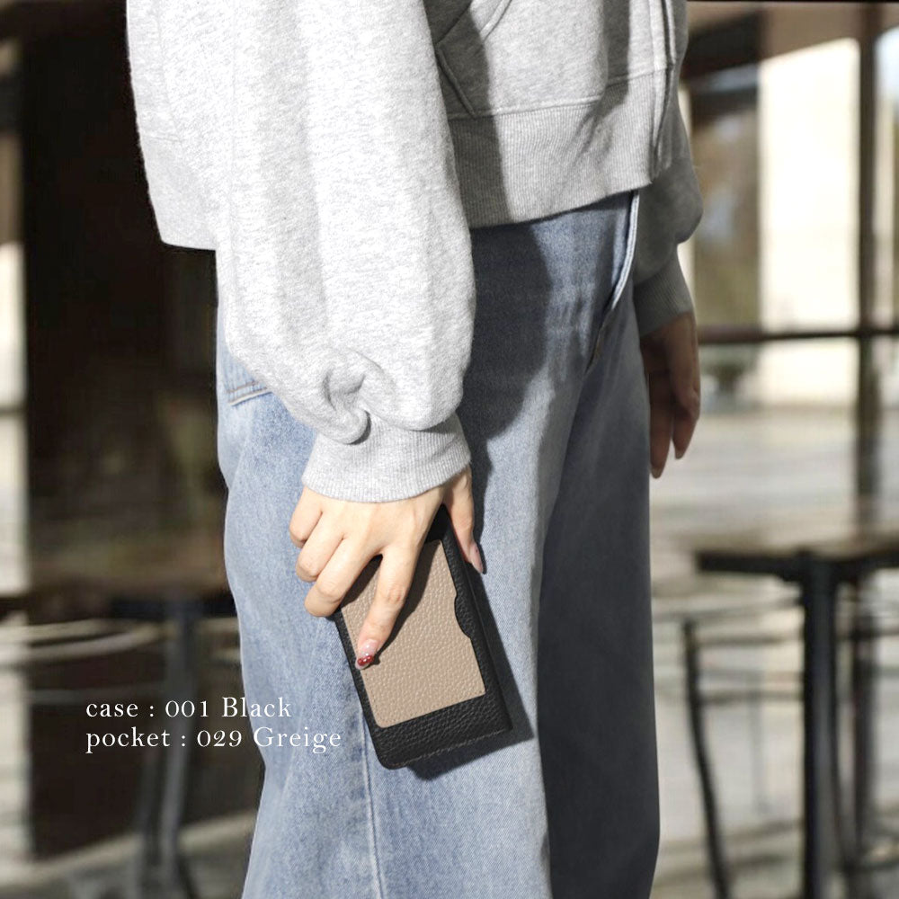 Genuine leather 32 colors Italian shrink leather Front single pocket Notebook-style case AQUOS series