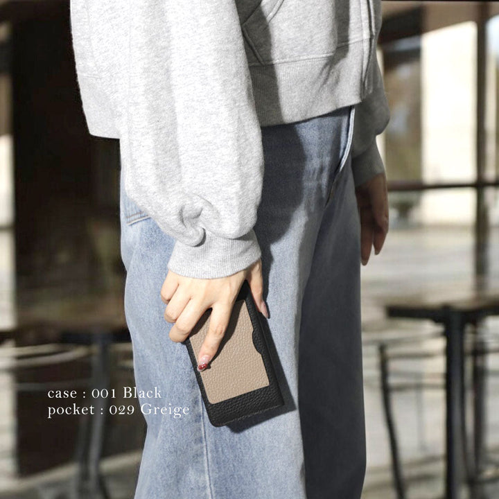 Genuine leather 32 colors Italian shrink leather Front single pocket Notebook-style case AQUOS series