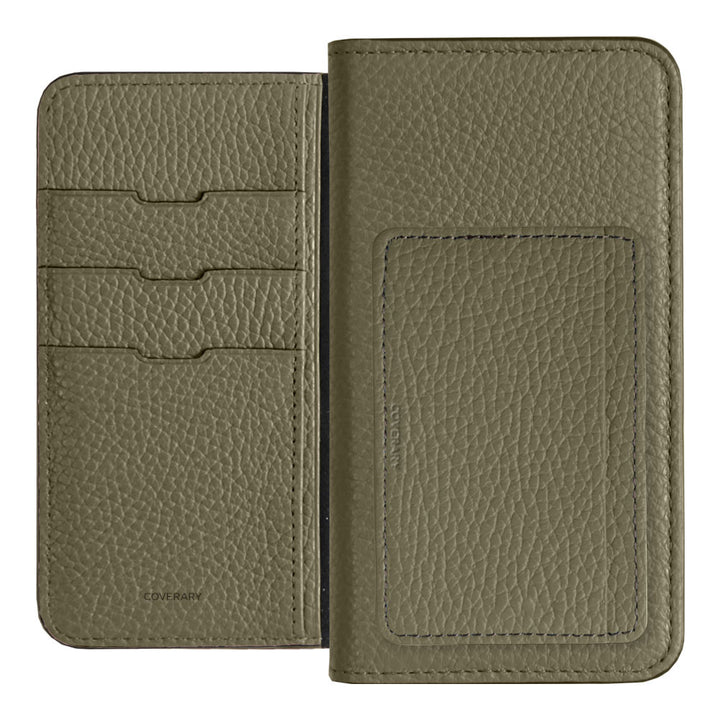 本革 32色 イタリアンシュリンクレザー カード収納 ポケット付き 手帳型ケース