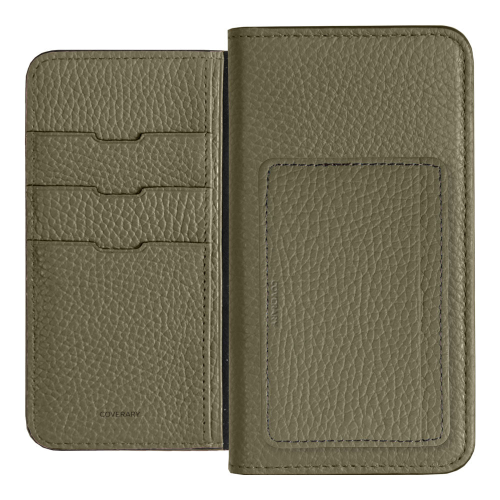 Genuine leather 32 colors Italian shrink leather card storage with pocket notebook-style case Xperia series