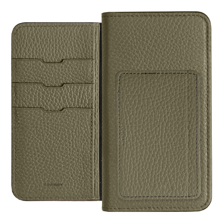 Genuine leather 32 colors Italian shrink leather card storage with pocket notebook-style case Xperia series