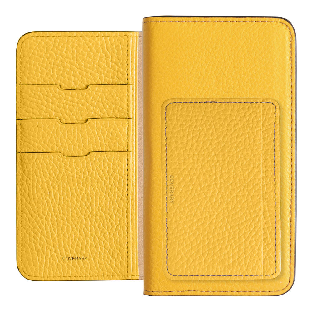 Genuine leather 32 colors Italian shrink leather card storage with pocket notebook-style case Xperia series