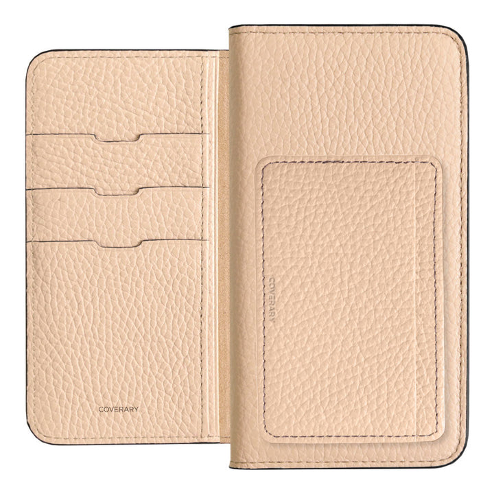 Genuine leather 32 colors Italian shrink leather card storage pocket with notebook-style case Google Pixel series