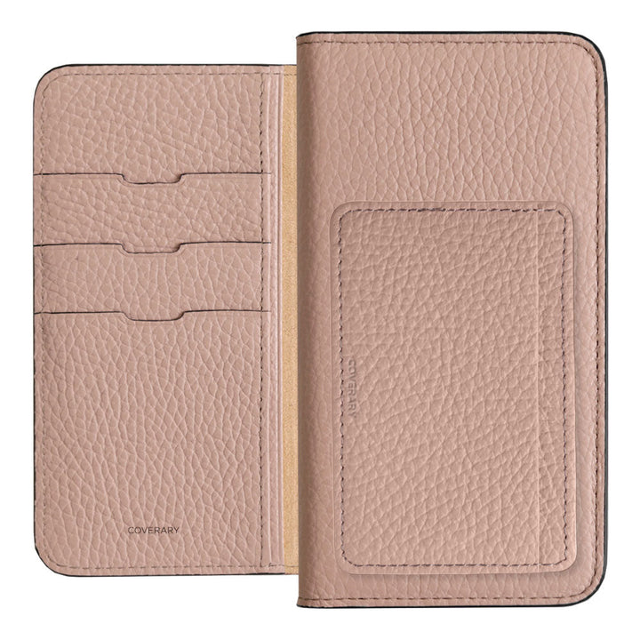 Genuine leather 32 colors Italian shrink leather card storage pocket with notebook-style case Google Pixel series