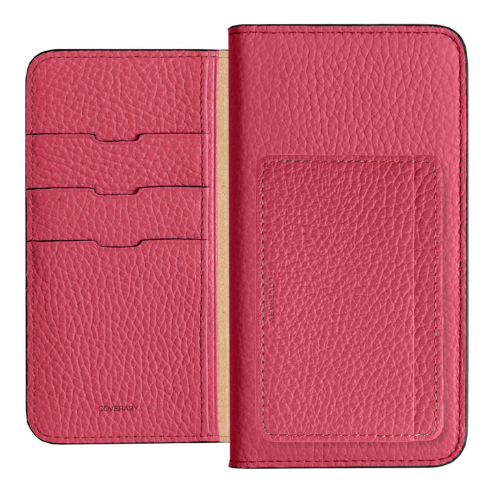 本革 32色 イタリアンシュリンクレザー カード収納 ポケット付き 手帳型ケース