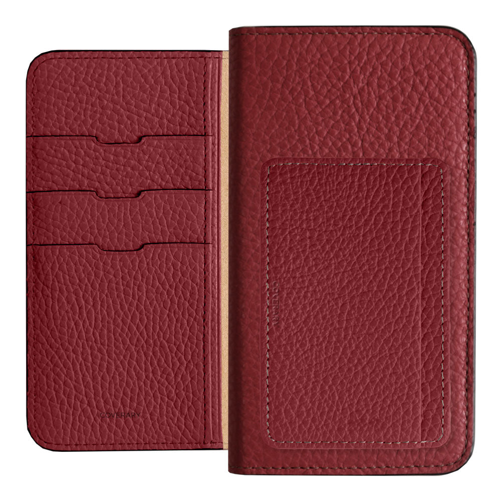 Genuine leather 32 colors Italian shrink leather card storage with pocket notebook-style case Xperia series