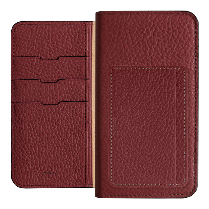 本革 32色 イタリアンシュリンクレザー カード収納 ポケット付き 手帳型ケース