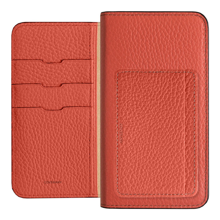 Genuine leather 32 colors Italian shrink leather card storage pocket with notebook-style case Google Pixel series