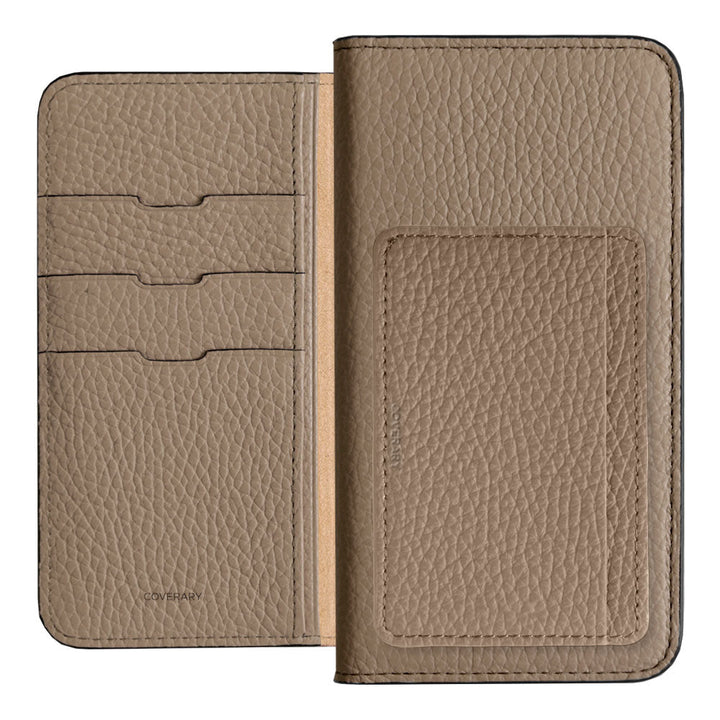 Genuine leather 32 colors Italian shrink leather card storage with pocket notebook-style case Xperia series