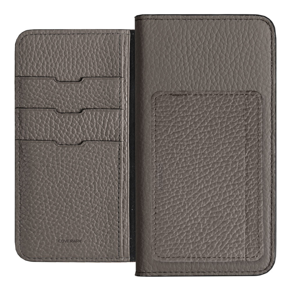 Genuine leather 32 colors Italian shrink leather card storage with pocket notebook-style case Xperia series