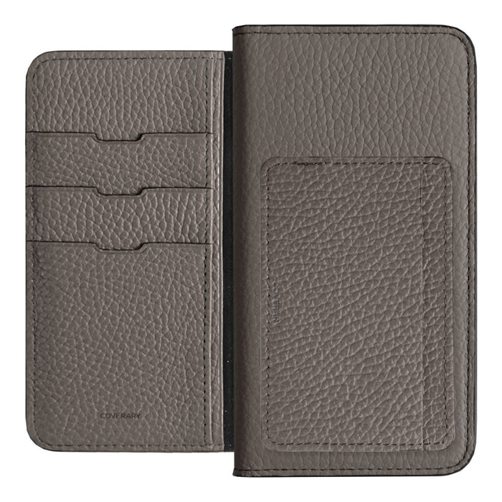 Genuine leather 32 colors Italian shrink leather card storage with pocket notebook-style case Xperia series