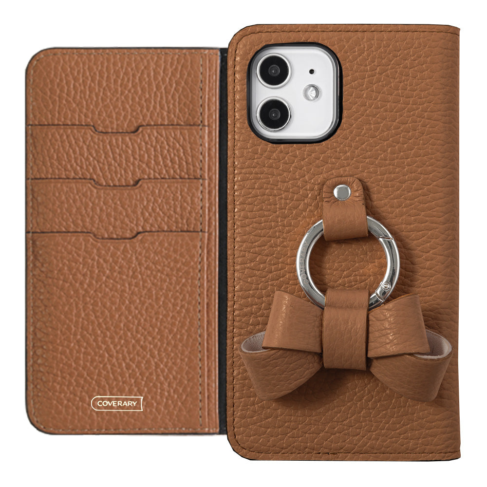 本革 32色 イタリアンシュリンクレザー リボンスマホリング付き 手帳型ケース Google Pixelシリーズ