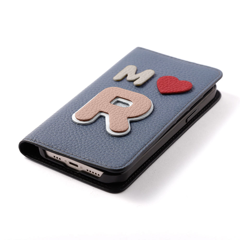 Genuine leather 32 colors Italian shrink leather 3 types set with patches notebook-style case Xperia series