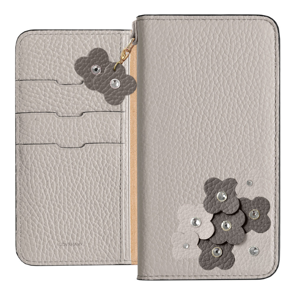 Genuine Leather 32 Colors Italian Shrink Leather Petal Charm Wallet Case for Xperia Series