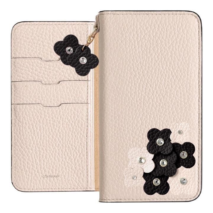 Genuine Leather 32 Colors Italian Shrink Leather Petal Charm Wallet Case for Xperia Series