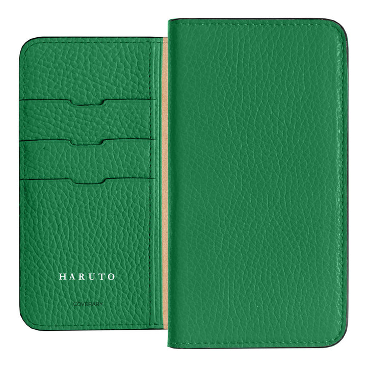Genuine Leather 32 Colors Italian Shrink Leather Name Engraving (Color Foil Stamping) Notebook Style Case Galaxy Series