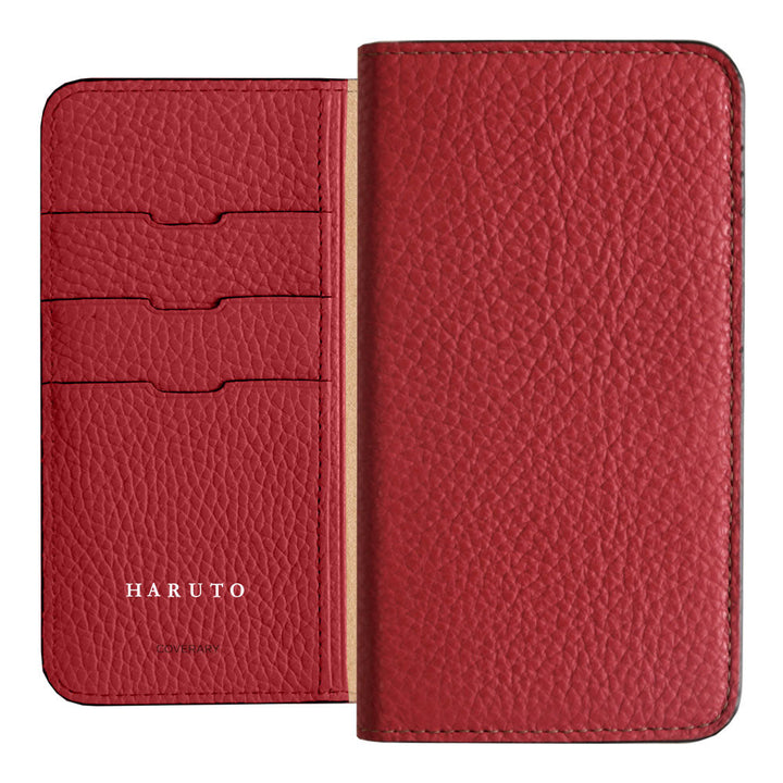 Genuine Leather 32 Colors Italian Shrink Leather Name Engraving (Color Foil Stamping) Notebook Style Case Galaxy Series