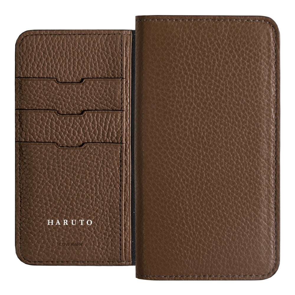 Genuine Leather 32 Colors Italian Shrink Leather Name Engraving (Color Foil Stamping) Notebook Style Case Galaxy Series