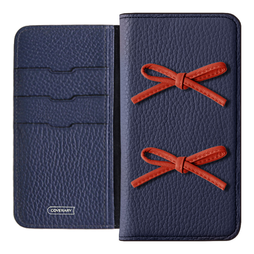 Genuine leather 32 colors Italian shrink leather leather cord ribbon notebook-style case AQUOS series