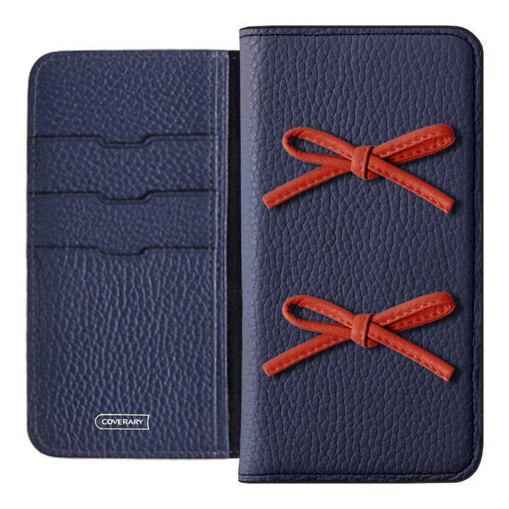 Genuine leather 32 colors Italian shrink leather leather cord ribbon notebook-style case AQUOS series