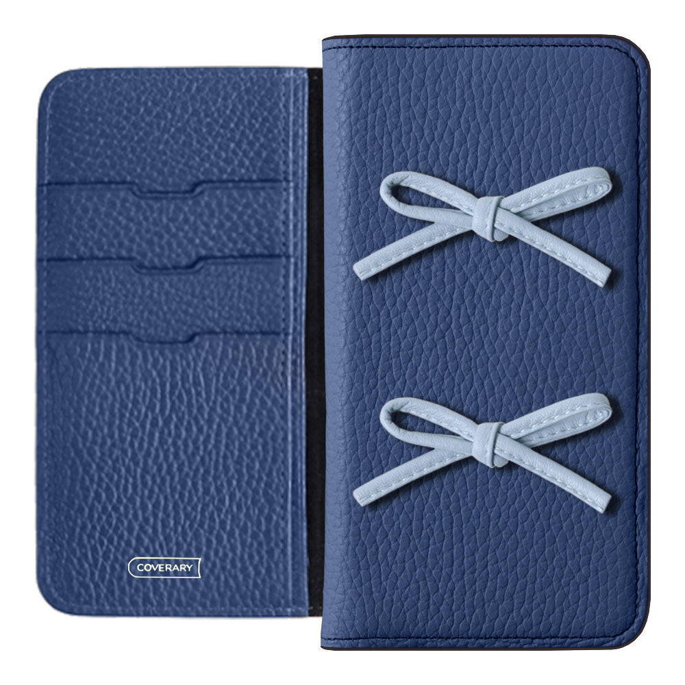 Genuine leather 32 colors Italian shrink leather leather cord ribbon notebook-style case Xperia series