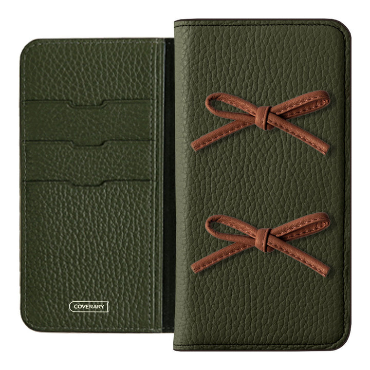 Genuine leather 32 colors Italian shrink leather leather cord ribbon notebook-style case Xperia series