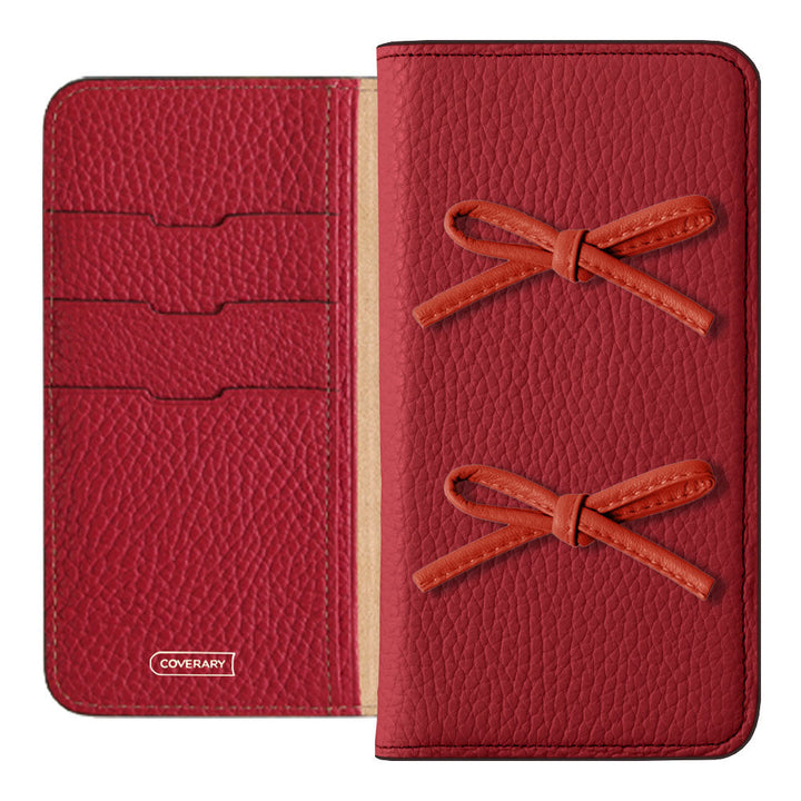 Genuine leather 32 colors Italian shrink leather leather cord ribbon notebook-style case Xperia series